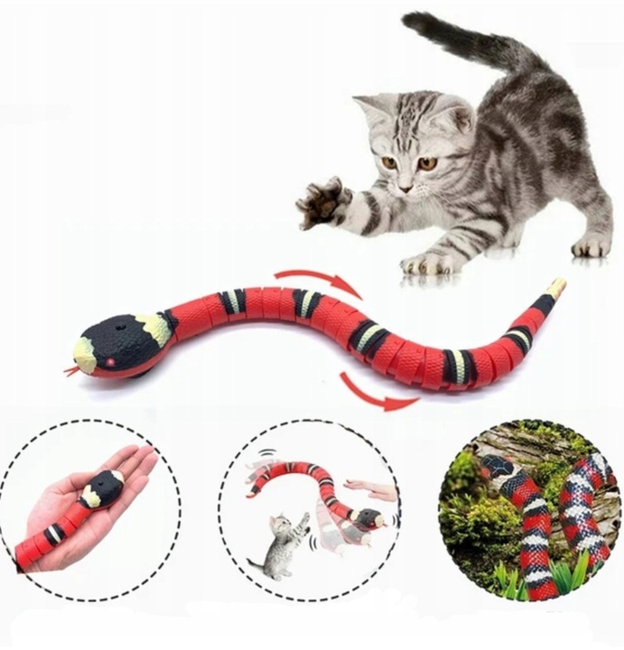 ZABAWKA DLA KOTA WĄŻ INTERAKTYWNY USB